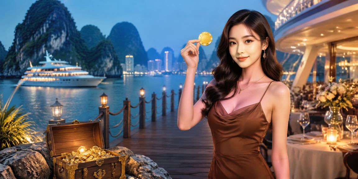 Người dùng nạp tiền thưởng tại vịnh Hạ Long với cà phê