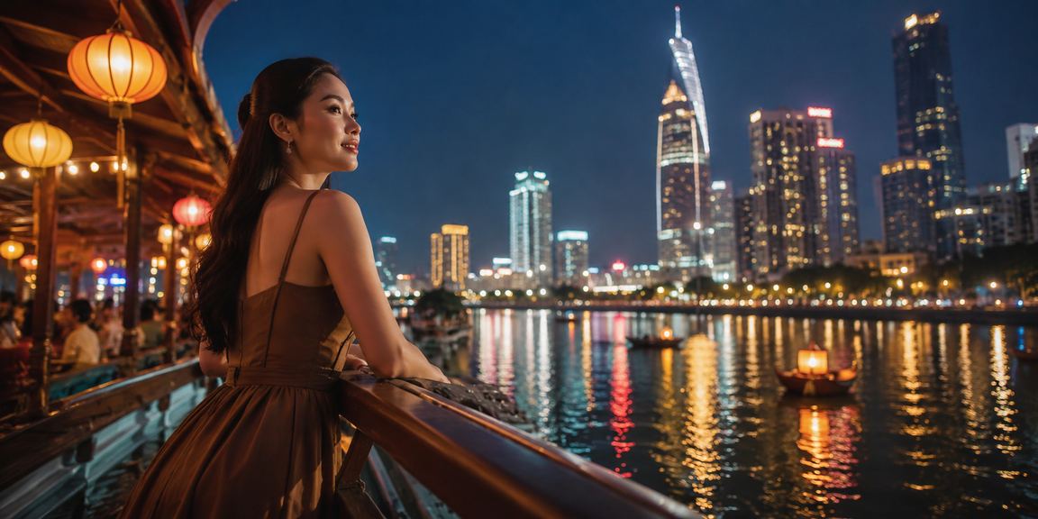 Người dùng trải nghiệm đăng ký và nhận ưu đãi tại winwonder qua thiết bị di động bên dòng sông Mekong